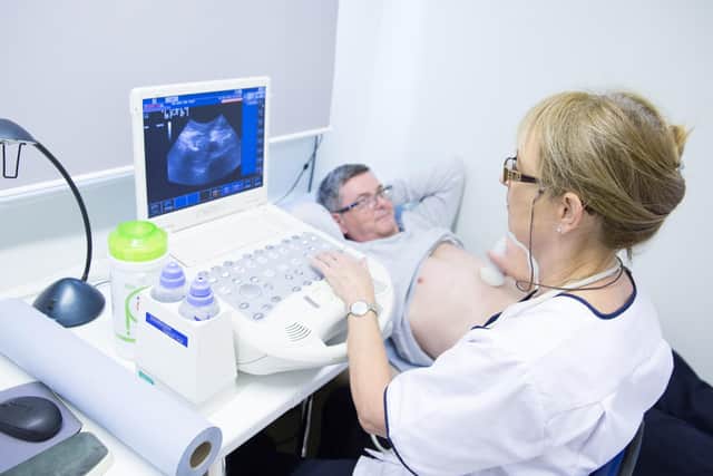 An ultrasound screening at the Mary How Trust