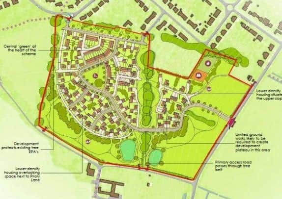 Proposed layout of the development site