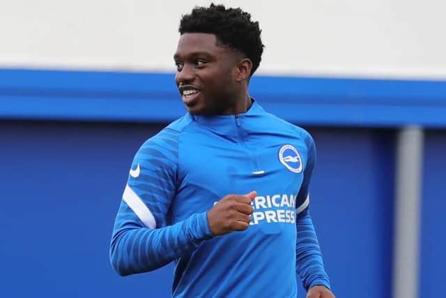 Tariq Lamptey is back in training for Brighton after a hamstring injury