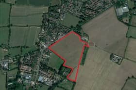 Application site for proposed 150 homes in Birdham