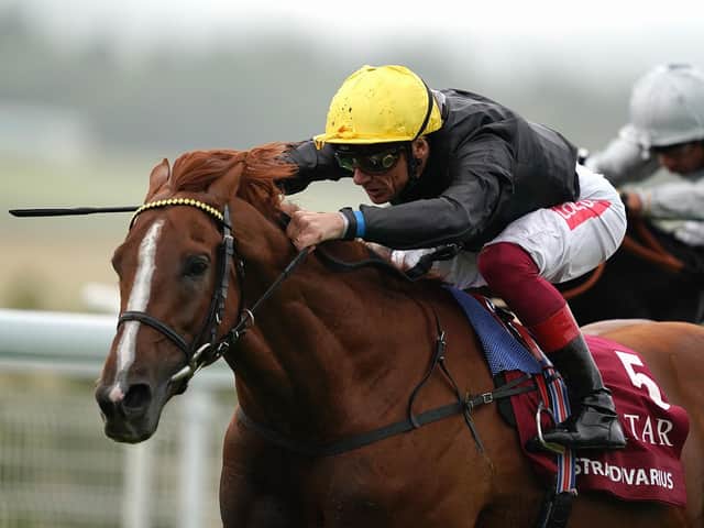 Stradivarius and Frankie Dettori on their way to winning the 2019 Goodwood Cup / Picture: Alan Crowhurst - Getty