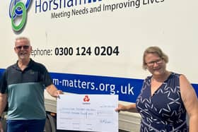 Peter Hansen, chair of the Normandy Centre in Denne Road, Horsham, with Emma Elnaugh, managing director of Horsham Matters SUS-210727-111333001