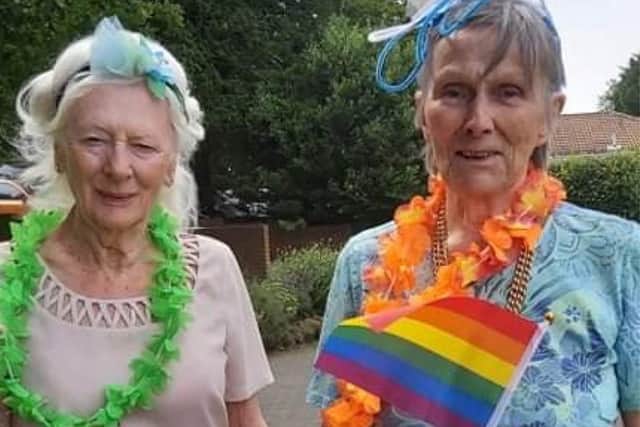 A garden party was held at Red Oaks care home in Henfield to celebrate Pride SUS-210727-130922001