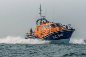 Shoreham RNLI rescued a fisherman after his boat sank on Monday SUS-210727-063054001