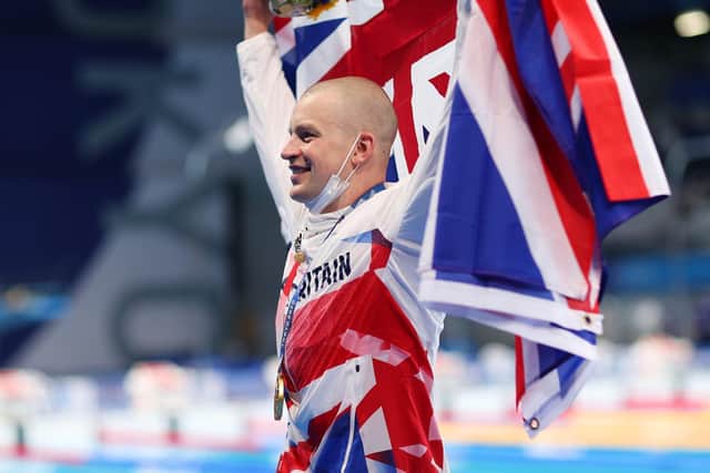 following the gold medal win for Team GB’s Adam Peaty in the men’s 100 metre breaststroke, Crawley MP Henry Smith is hoping the Olympics will leave local people #InspiredToTry swimming. Picture by Maddie Meyer/Getty Images
