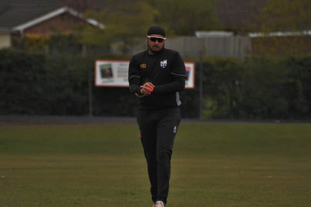 Harnoop Kalsi too 4-68 in Roffey CC's defeat to East Grinstead CC. Picture by Owen Menzies-White