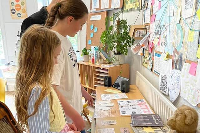 Children share a project on how World War II changed the way we live