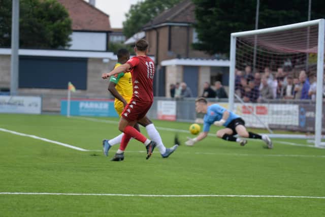 Another pre-season goal for Ollie Pearce, against Welling / Picture: Marcus Hoare