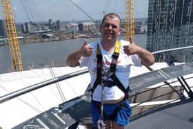 Horley-based volunteer Matt Leadbeater completed the fundraising challenge 'Up at The O2' in aid of Active Prospects