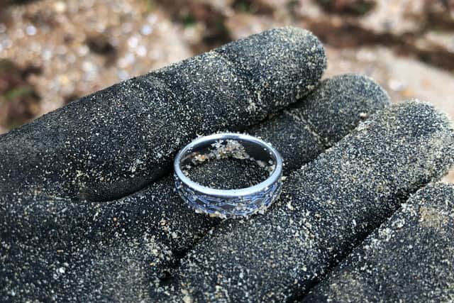 One of the rings found by Worthing metal detectorist Matt Goldsmith
