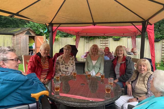 There were smiles all round at Wykeham House care homeas live entertainers were allowed to perform in the garden once again
