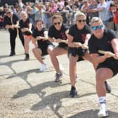 Hastings Old Town Carnival Week 2021.Tug o' War outside the lifeboat station 31/7/21 SUS-210731-140529001
