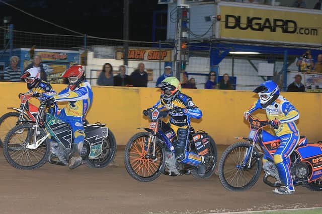 Action from Eastbourne Eagles' win over Plymouth / Picture: Mike Hinves