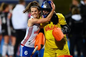 Maddie Hinch (right) was Great Britian women's hockey team's penalty shootout saviour once again. Picture by Alex Davidson/Getty Images