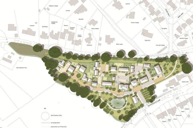 A site layout of plans for 30 homes in West Walberton Lane, Walberton