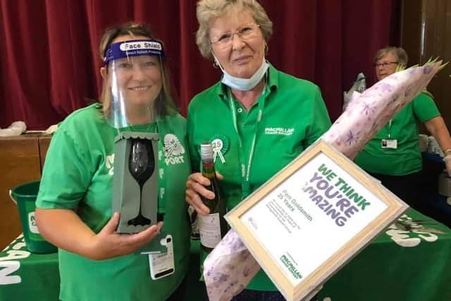 Terri Ashpool and Pam Goldsmith from Billingshurst Macmillan Group as they celebrate 25 years of fundraising SUS-211008-104455001