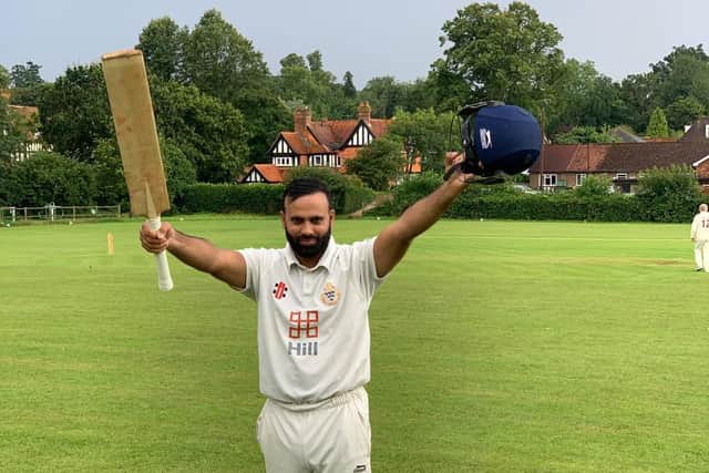 Khalid Javed crashed 140 not out off 79 balls for Ifield CC 4th XI against Warnham CC