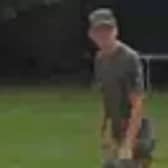 Sussex Police have asked for help identifying this man seen in the Rowplatt Lane area of East Grinstead on Tuesday (August 3). Picture: Sussex Police.