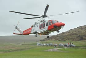 Coastguard helicopter.