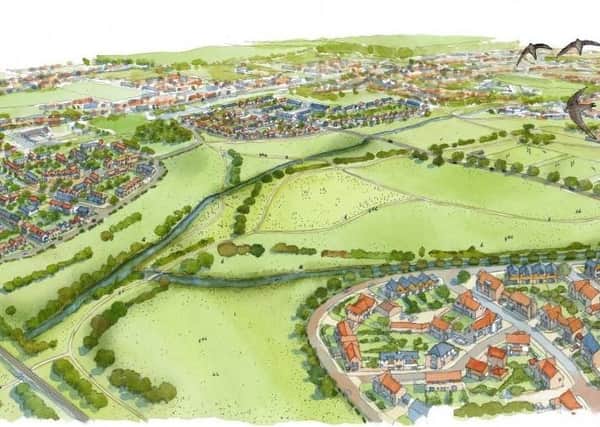 From the BEW masterplan. Artist’s impression looking over proposed development towards Westergate and Eastergate