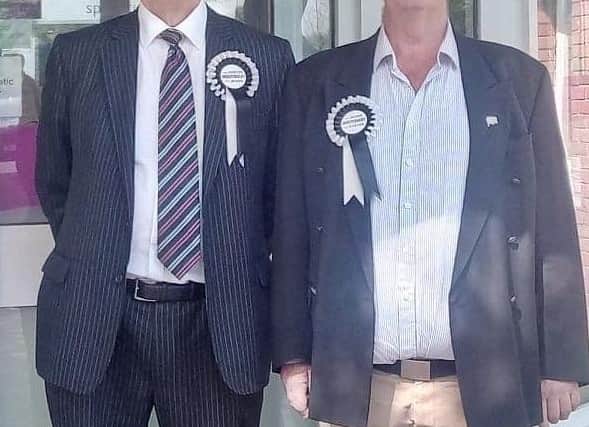 Tony Dixon (right) pictured with fellow independent Hugh Coster