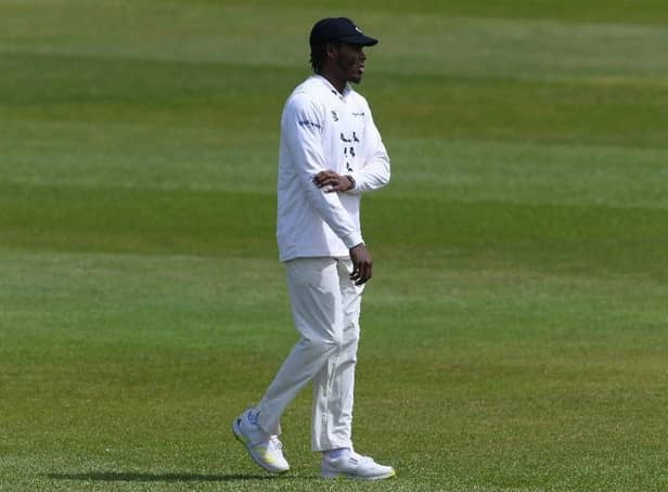 Sussex pace bowler Jofra Archer has had continued problems with his right elbow