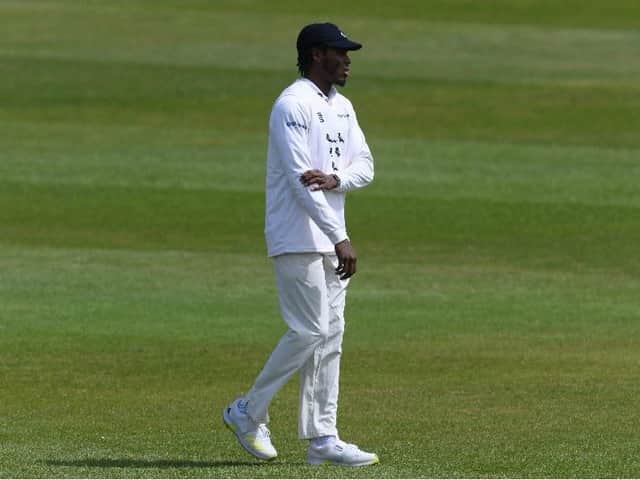 Sussex pace bowler Jofra Archer has had continued problems with his right elbow