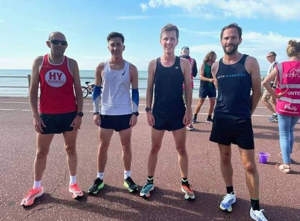 HY Runners' top four at the town's parkrun