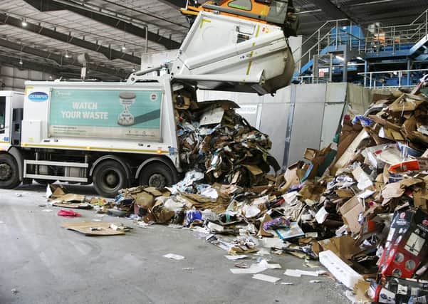 West Sussex household recycling is sorted at a facility in Ford