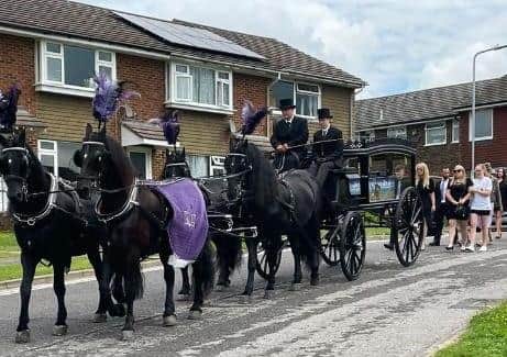 The funeral procession in Lewes