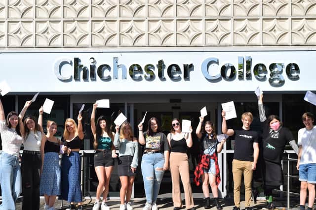 Chichester College students celebrate