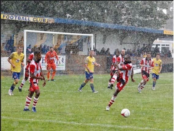 A typical English scene? Rain in August - and an FA Cup tie / Picture: Joe Knight - Seaside Photography
