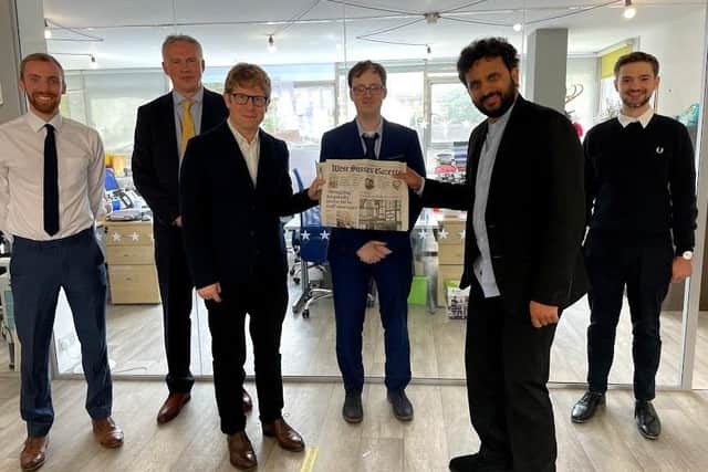 The West Sussex Gazette team with comedians Josh Widdicombe and Nish Kumar
