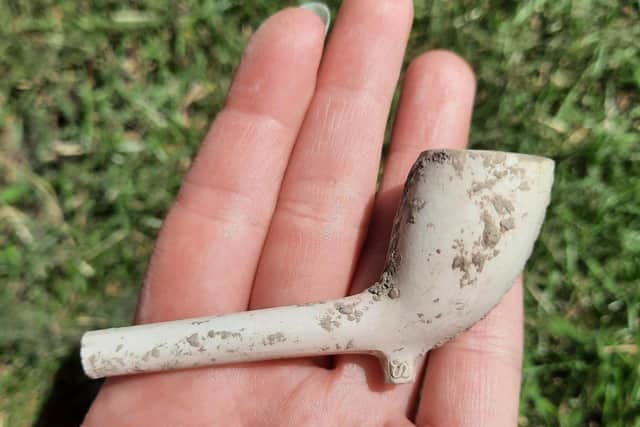 Clay pipe dating back to the 1800s. Photo courtesy of Heritage Eastbourne SUS-211008-153627001