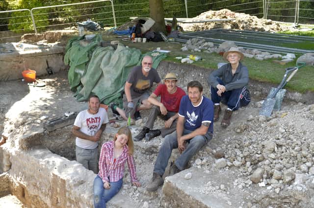 Volunteers at the previous dovecote excavation at Motcombe Gardens back in 2019 (Photo by Jon Rigby) SUS-190725-093548008