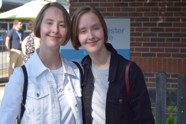 Twins Lucy and Amelia celebrated a haul of A grades