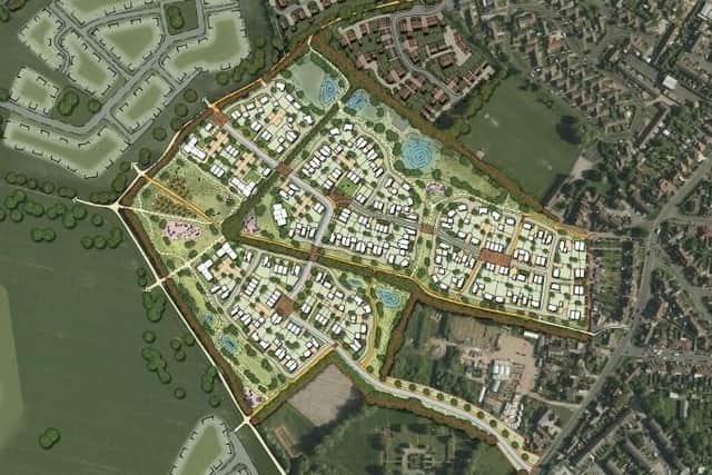 Indicative layout of West Bersted 225 homes