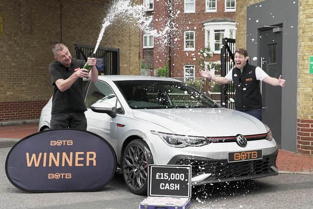 Winning a new car and £15k cash just two years after scooping £40k from a £10 bet, David Giles could be Horsham's luckiest man