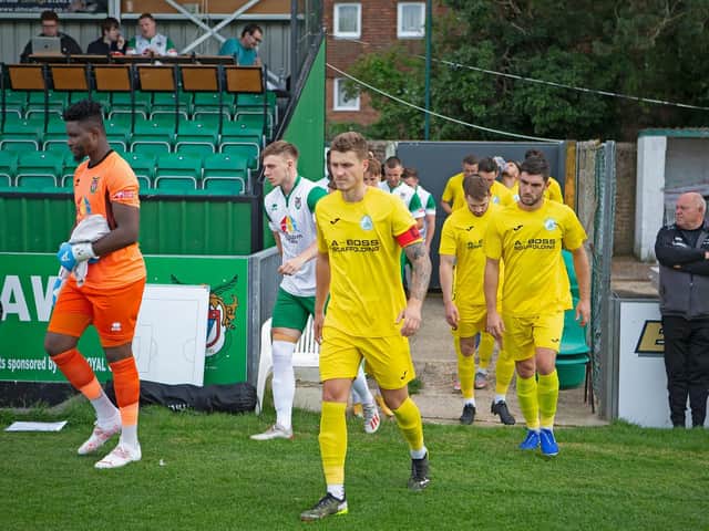 Chichester City on their way to the start of the season - coming out at Bognor in their final friendly / Picture: Neil Holmes
