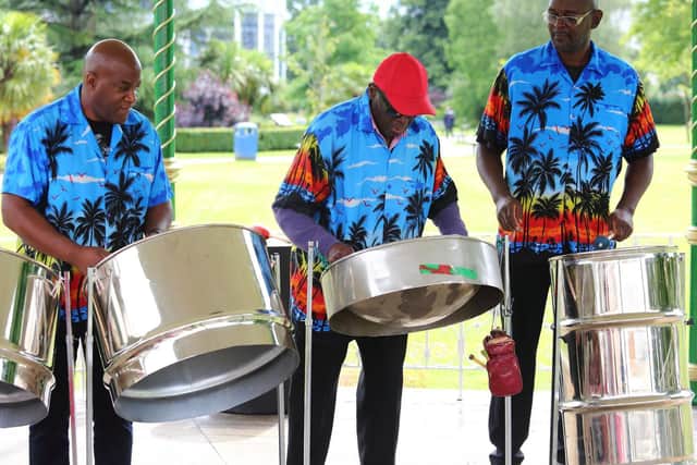 Phase 5 Steel Band delighted with their signature Reggae and Calypso hits. Pictures by Sarah Knight