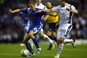 Dave Martin (left) in action for Millwall in the League One play-off semi-final second leg in 2009. Picture by Alex Livesey/Getty Images