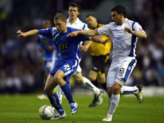 Dave Martin (left) in action for Millwall in the League One play-off semi-final second leg in 2009. Picture by Alex Livesey/Getty Images