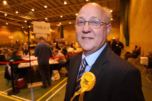 Godfrey Newman pictured at the 2010 general election count