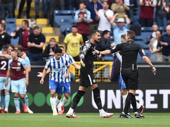 Brighton protest after Burnley's early strike at Turf Moor