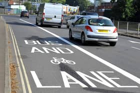 Temporary cycle lanes were introduced in Crawley last year