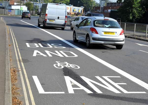 Temporary cycle lanes were introduced in Crawley last year