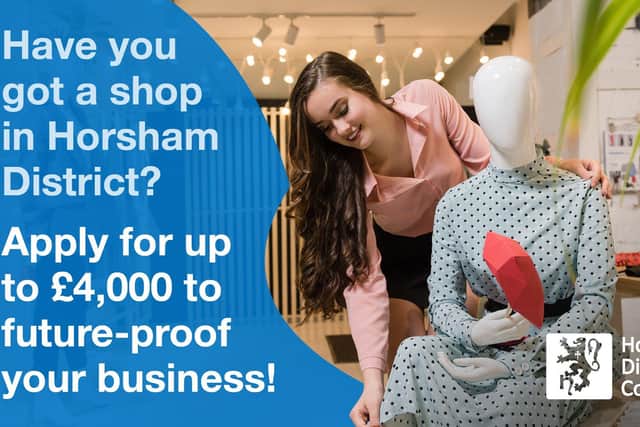 Horsham District Council has funding available for improvements to independent shops in the district