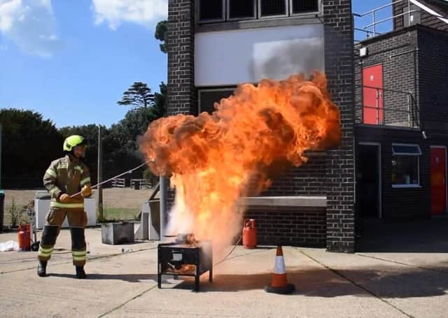 A demonstration as part of last year's virtual open day held by West Sussex Fire and Rescue Service