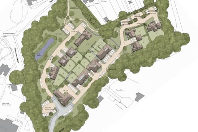Proposed site layout of the new Crowborough homes