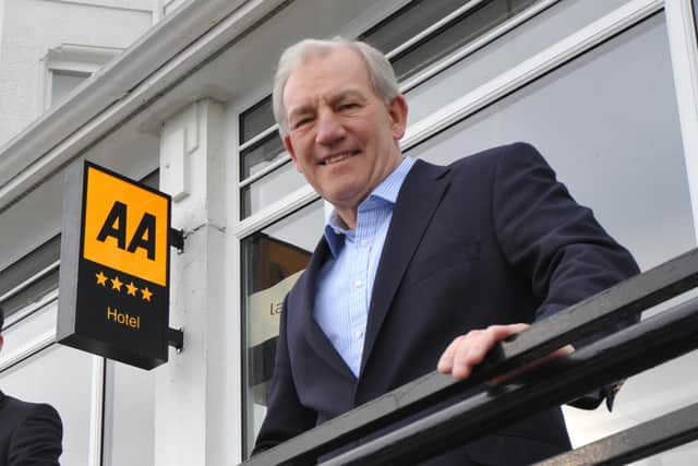 Owner of the Langham Hotel on Royal Parade Neil Kirby celebrates the award of the prestigious AA 4* rating.  E49012P ENGSUS00120131129124719